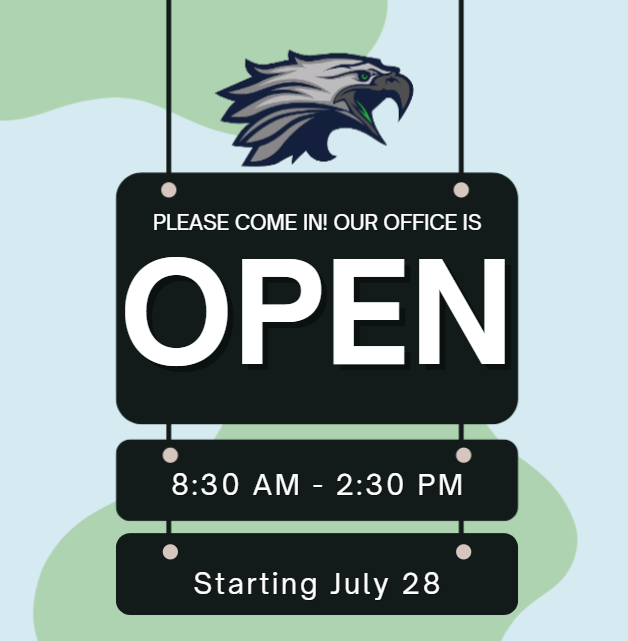 Please come in! Our Office is Open. 8:30 AM-2:30 PM , starting July 28