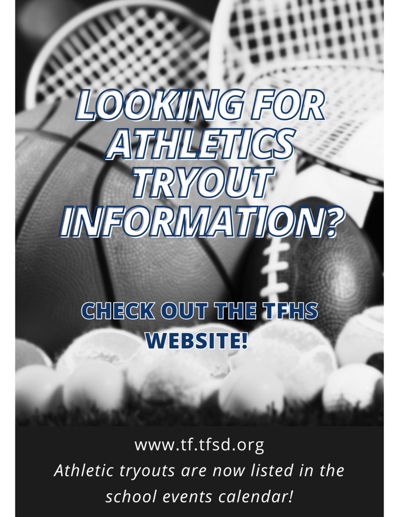 🏅 Looking to join a TFHS sports team? Tryout information is now posted on the TFHS website! 🐾 Check it out to find dates, times, and requirements for your sport. Let’s go Bruins! 💙 #TFHSBruins #TryoutTime