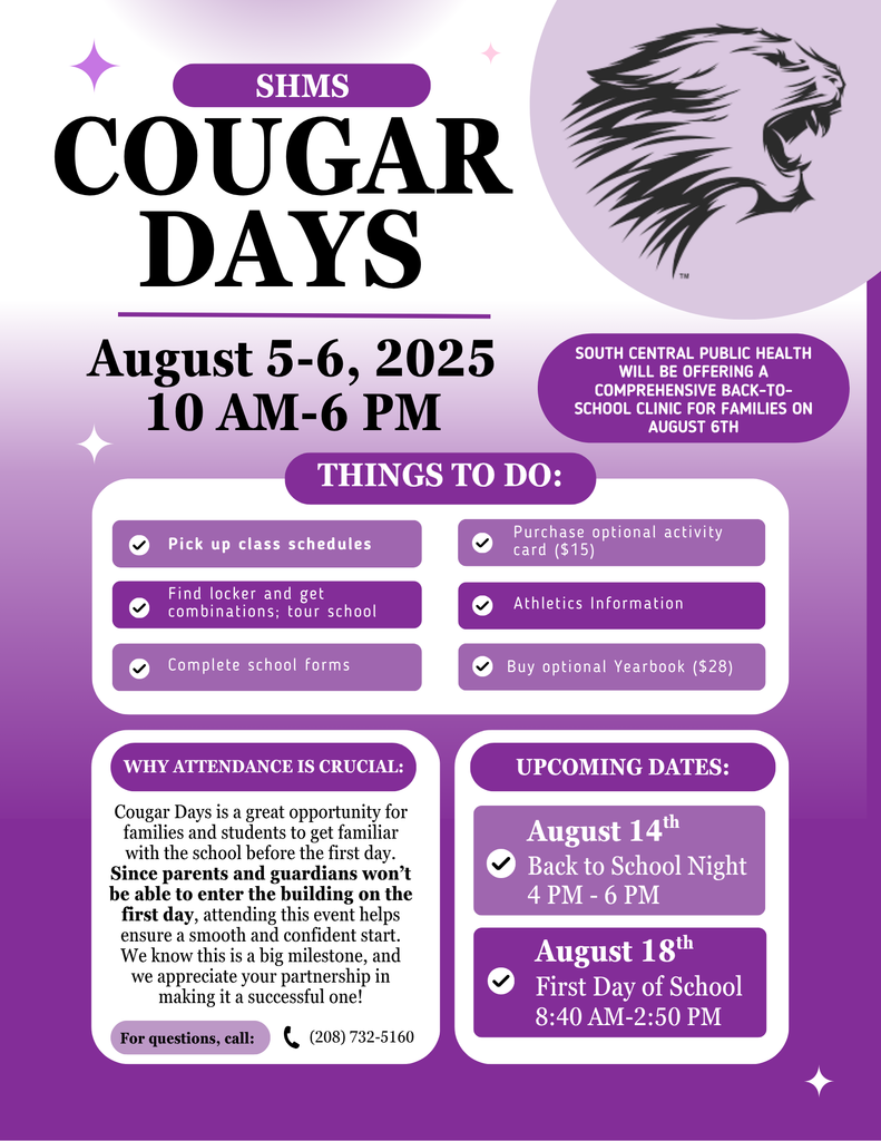 COURGARS DAYS FLYER 2025