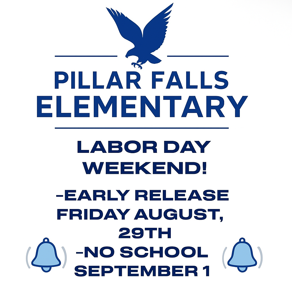 falcon and the pillar falls logo reminding families of changes to the schedule