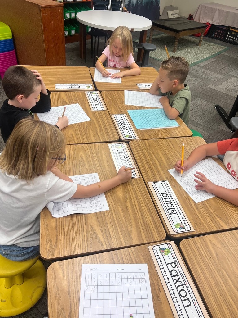 Lincoln first and Second Graders learning math Skills