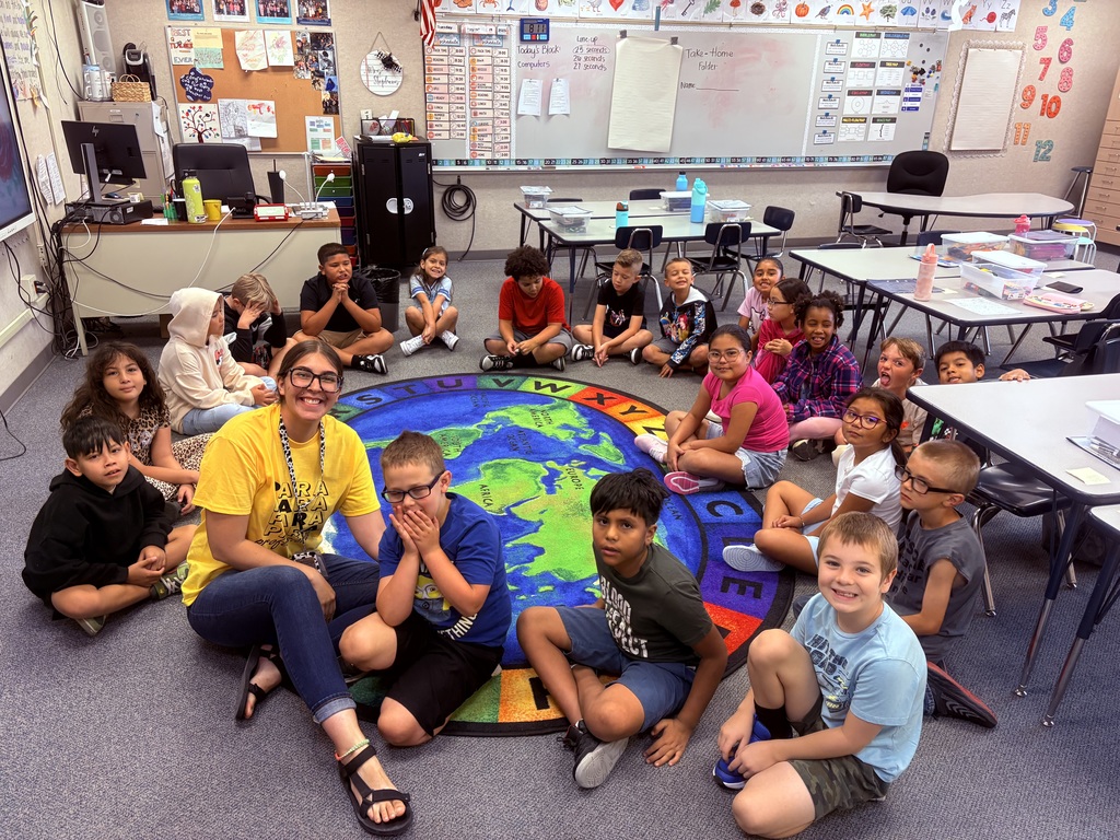 Classroom sitting in morning meeting circle