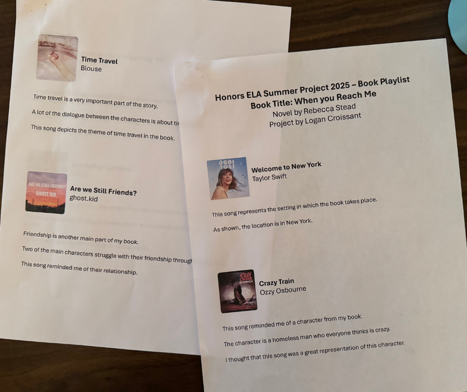 A summer playlist based on book revews.