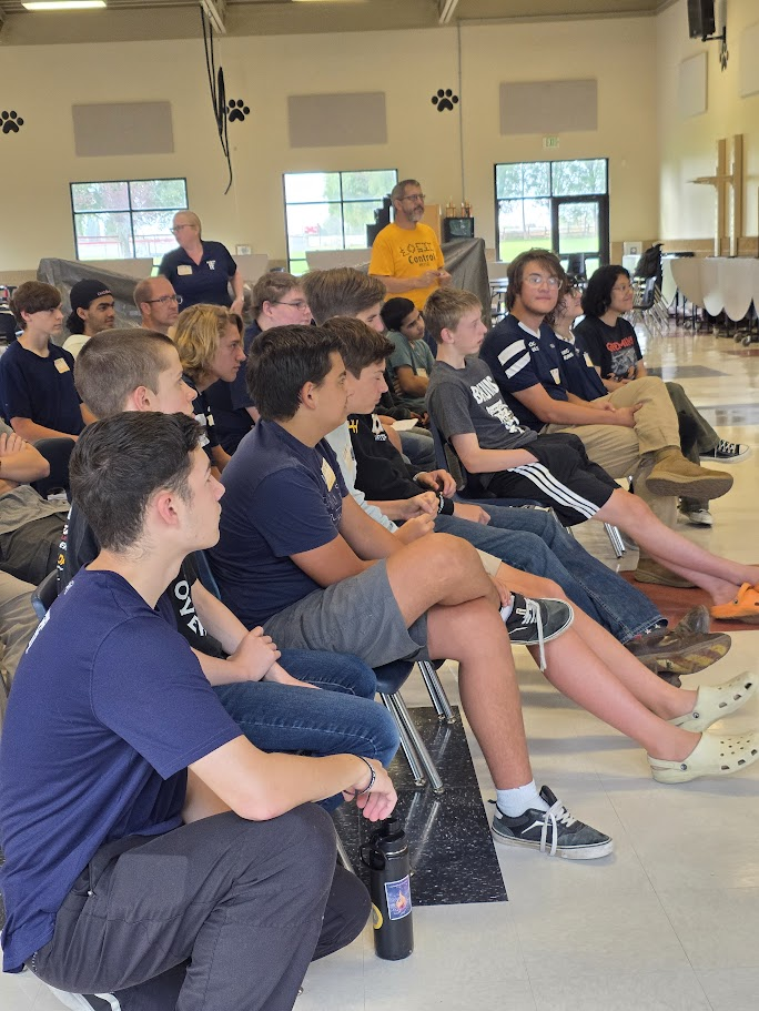 Group of students sitting in a row