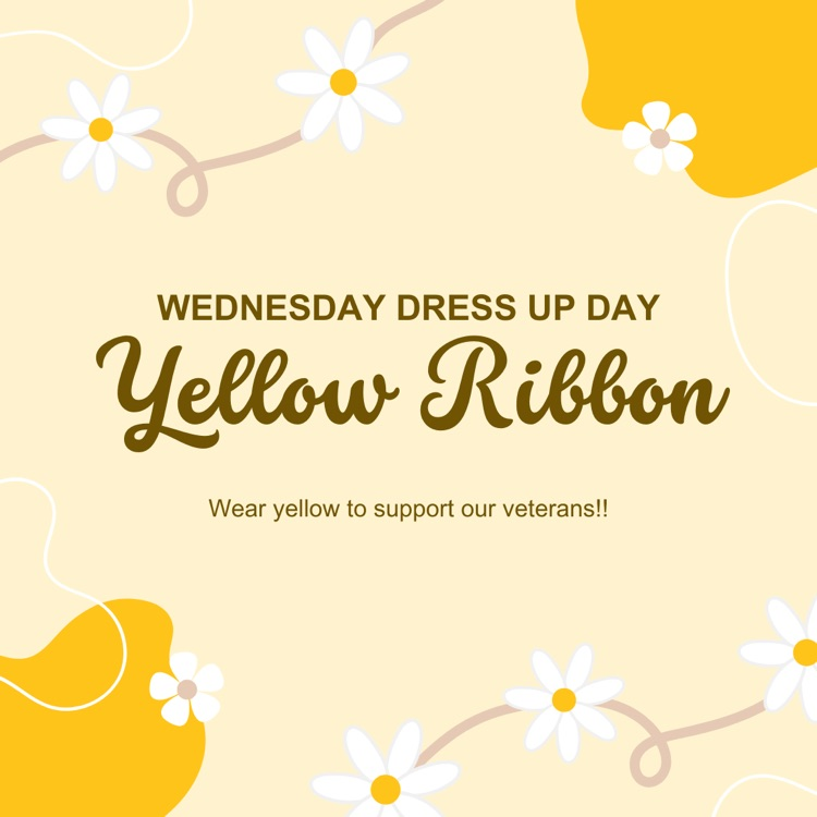 Wednesday- Yellow ribbon day