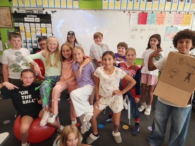 The who class dressed up for idiom day.