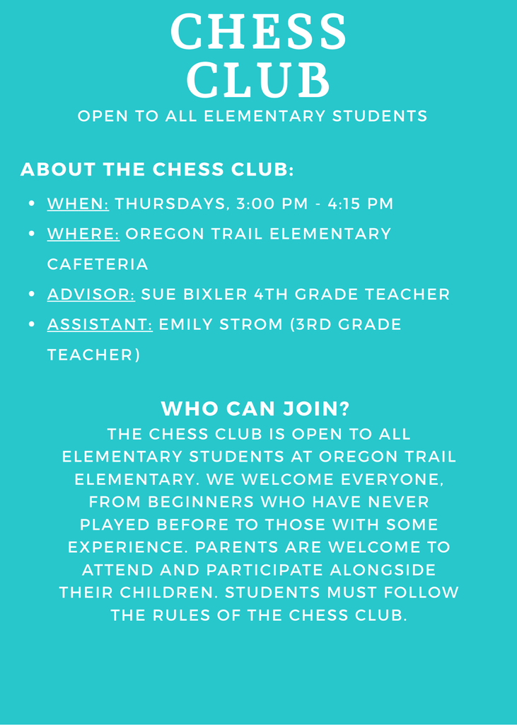 Chess Club Flyer