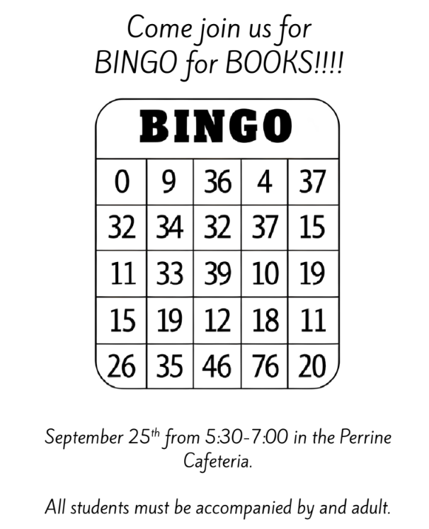 Flyer that shows a Bingo Card