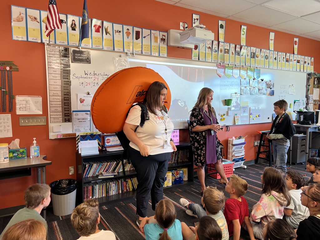 In 4th grade at Pillar Falls, students are learning about Natural Disasters and how communities help each other stay safe. To bring the lesson to life, Mrs. Hulet and Mrs. Vining shared Avalanche Bags and demonstrated how they help keep people safe while riding snowmobiles. Hands-on learning makes a big impact! #TFSDProud