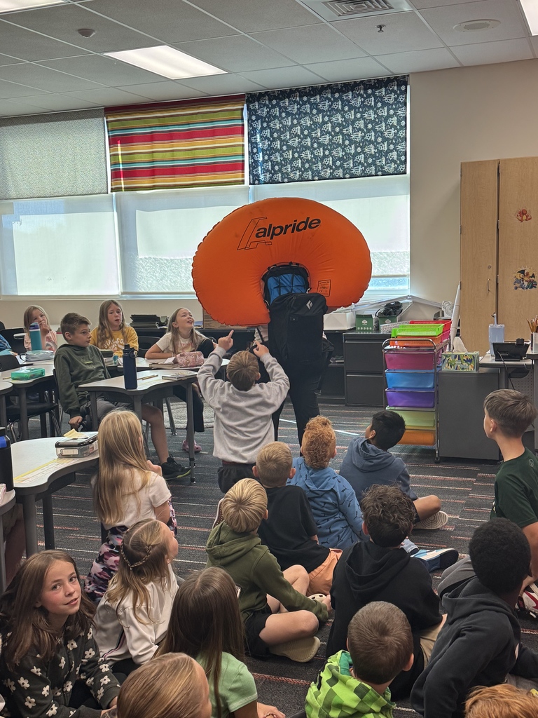 In 4th grade at Pillar Falls, students are learning about Natural Disasters and how communities help each other stay safe. To bring the lesson to life, Mrs. Hulet and Mrs. Vining shared Avalanche Bags and demonstrated how they help keep people safe while riding snowmobiles. Hands-on learning makes a big impact! #TFSDProud