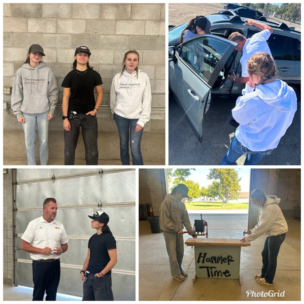 MVHS and TFHS Students at a professional women building event where they learned about plumbing, sprkinkler systems, garage doors, electrical, and tires.