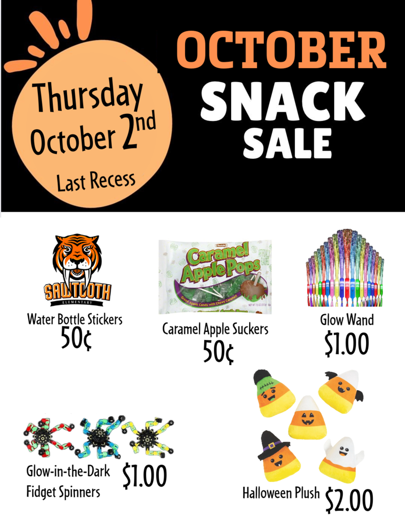 October snack sale flyer