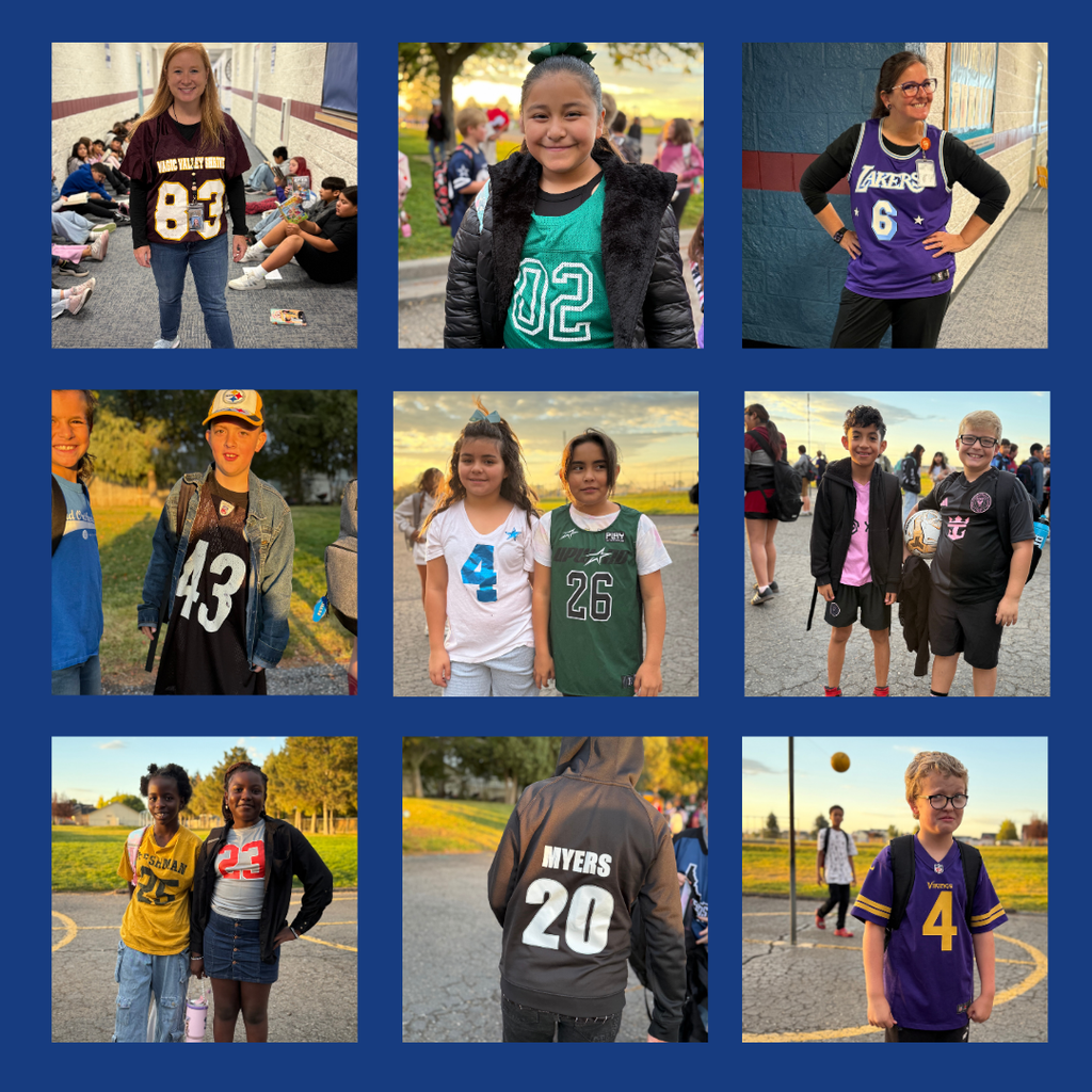 Jersey Day - staff and students smiling
