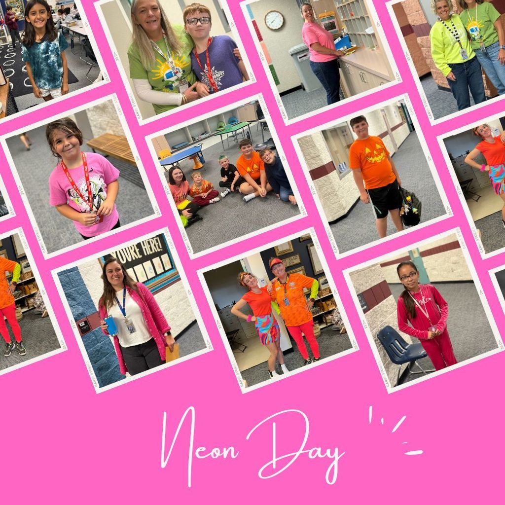 Neon Dress Up Day with staff and students