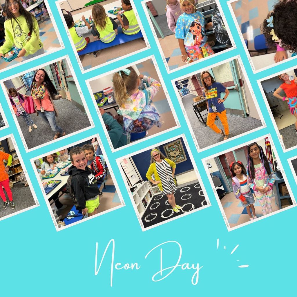 Neon Dress Up Day with staff and students