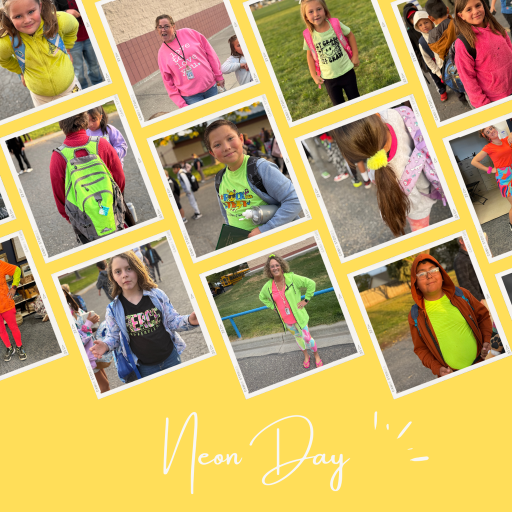 Neon Dress Up Day with staff and students