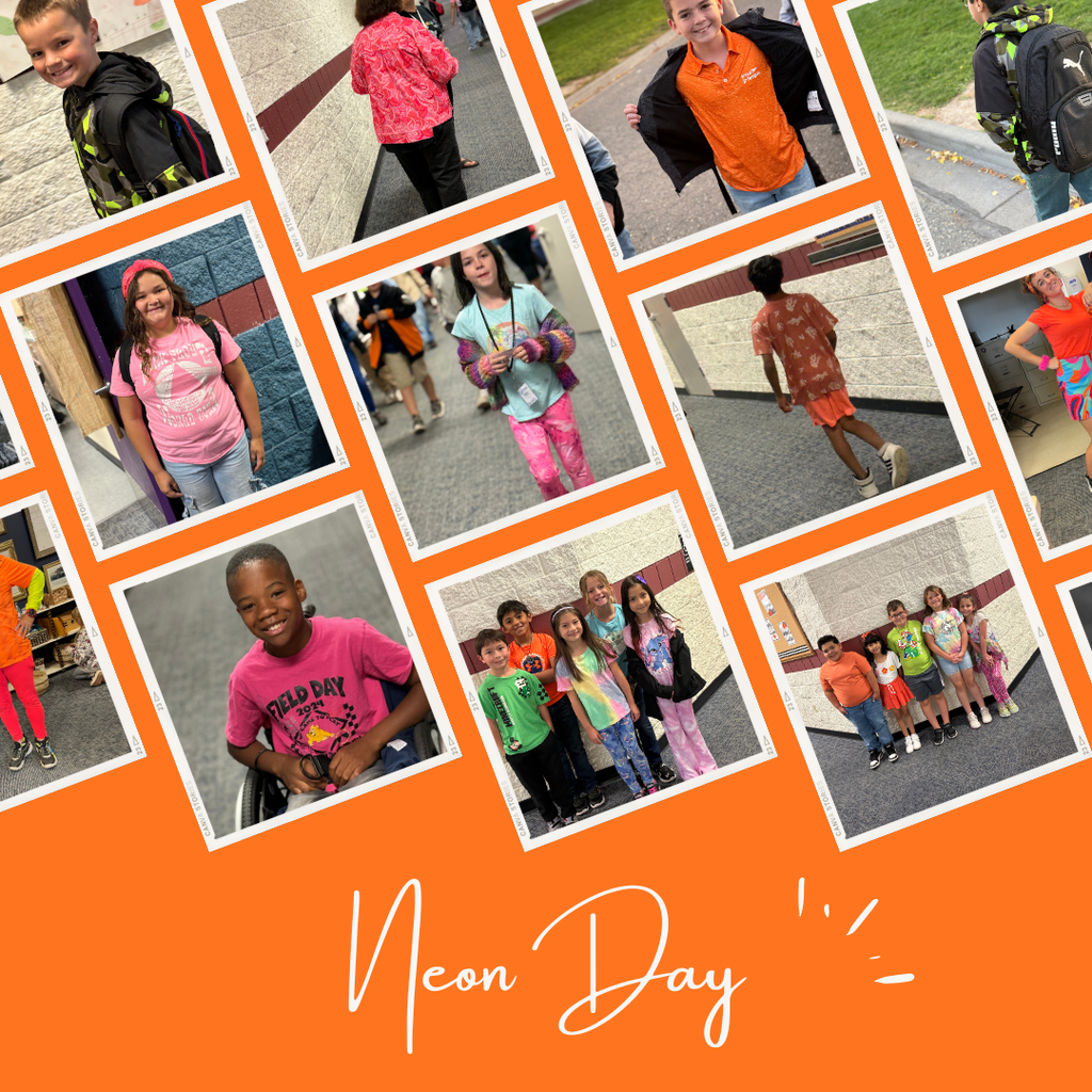 Neon Dress Up Day with staff and students