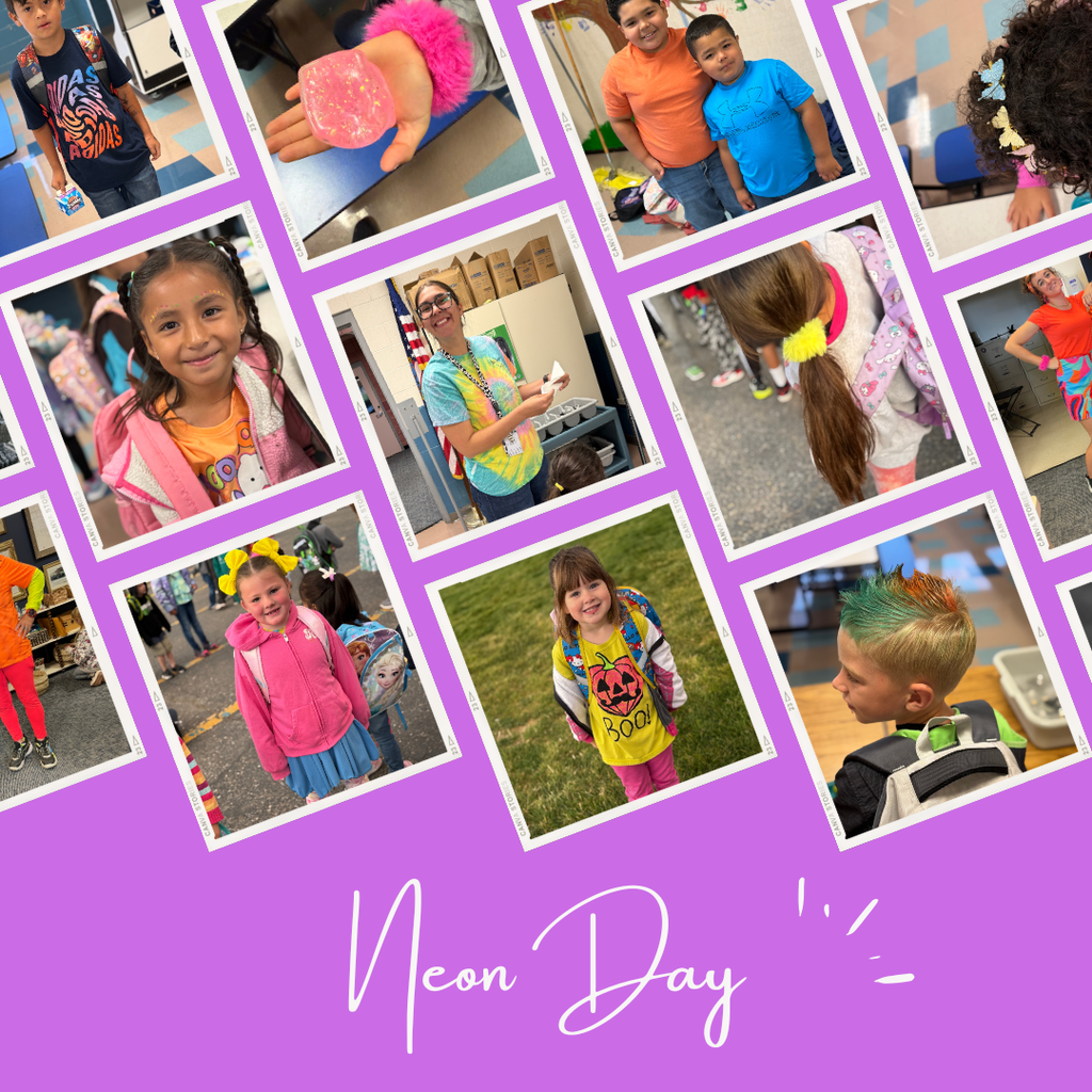 Neon Dress Up Day with staff and students