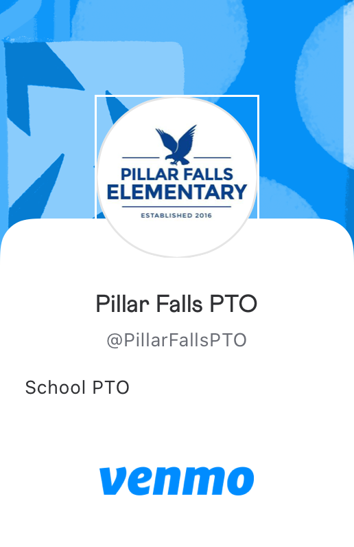 venmo @pillarFallsPto for donations for the walking trail 