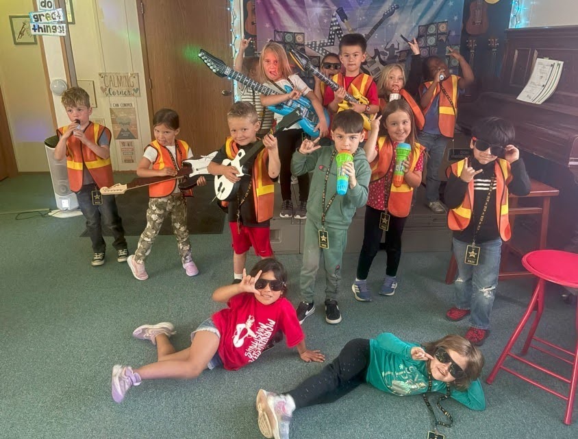 Students at Morningside dressed up for "Rock Your School Day" .