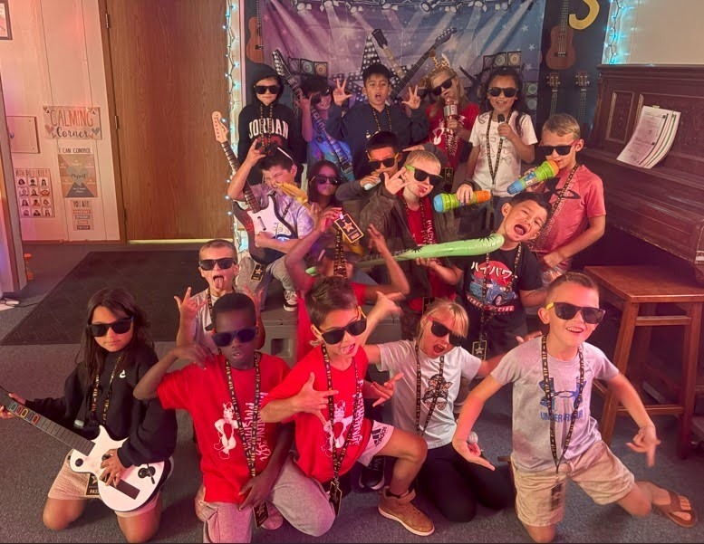 Students at Morningside dressed up for "Rock Your School Day" .