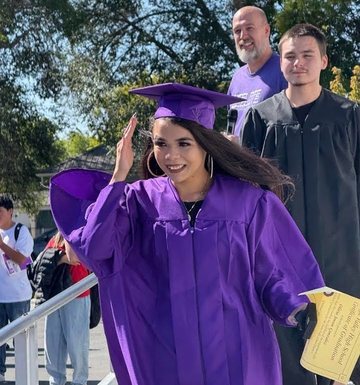 MVHS Student graduating.