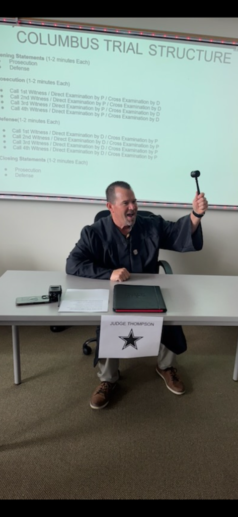 Christopher Columbus jury trial in Mr. Belliston's DC US History Class.