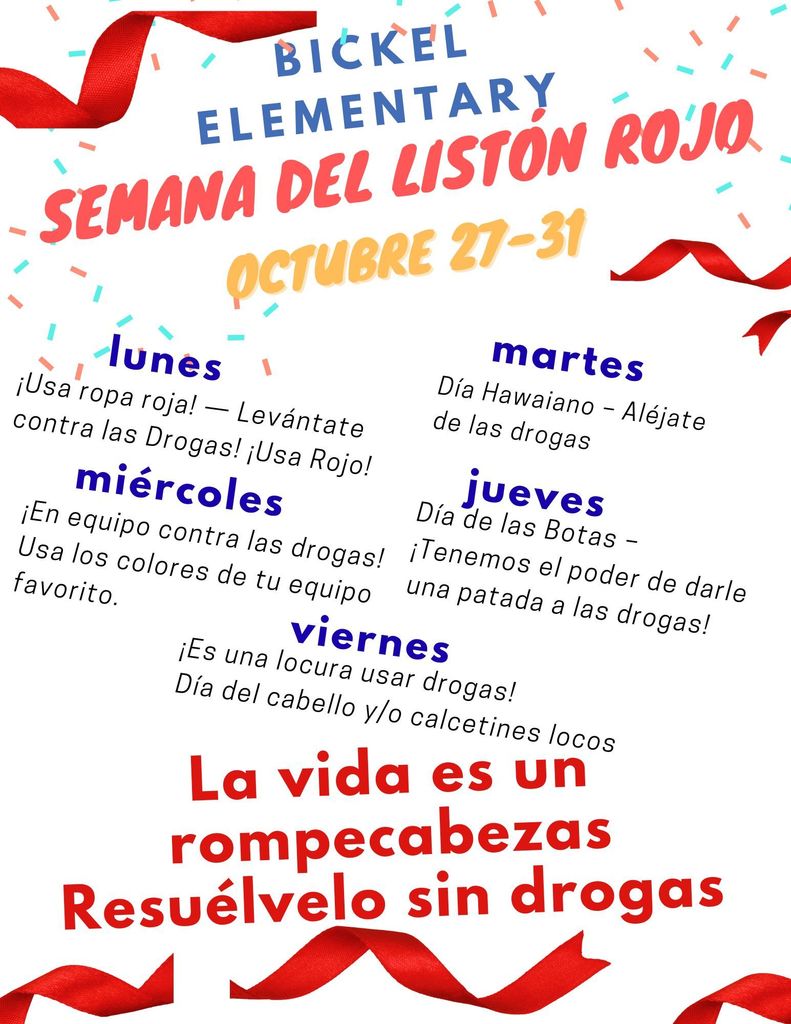 Spanish version of red ribbon week flyer
