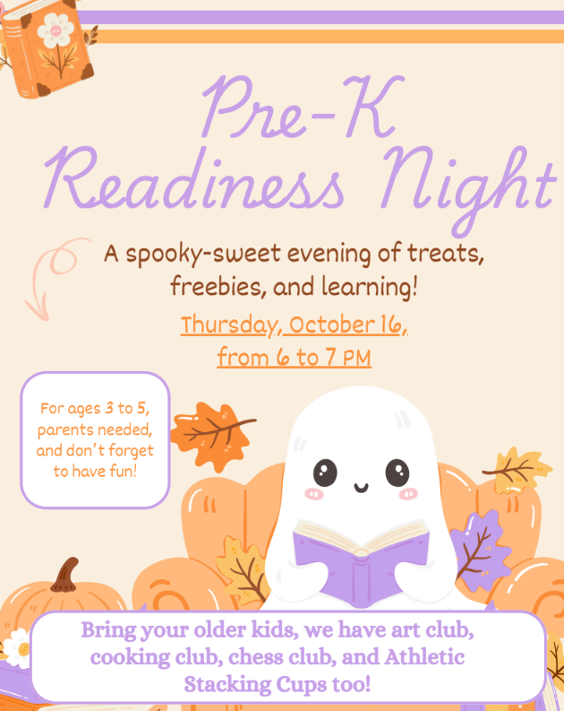 Flyer for Pre-K readiness night