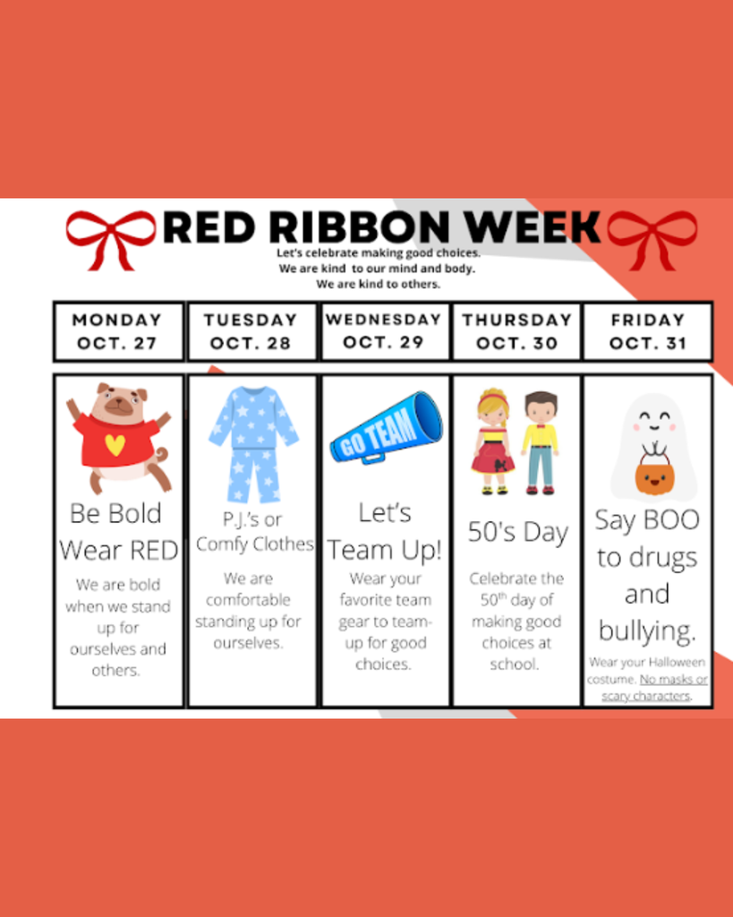 Red Ribbon Dress Up Week