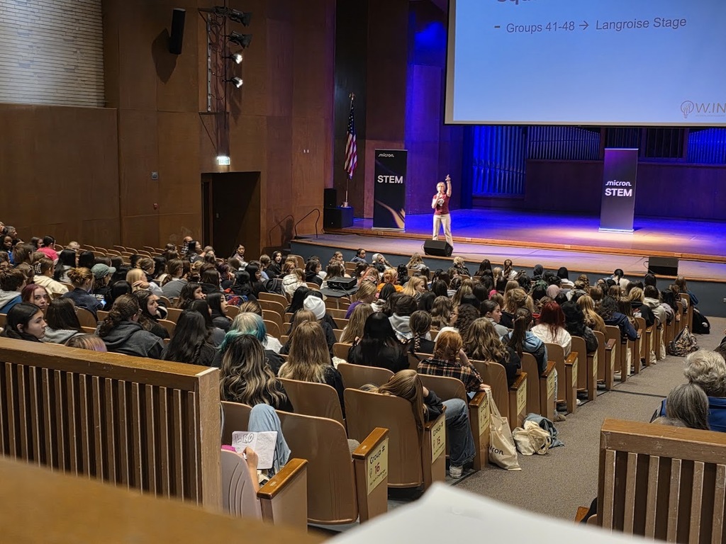 Students From CRHS and TFSH at SHE-TECH conference at the College of Idaho.