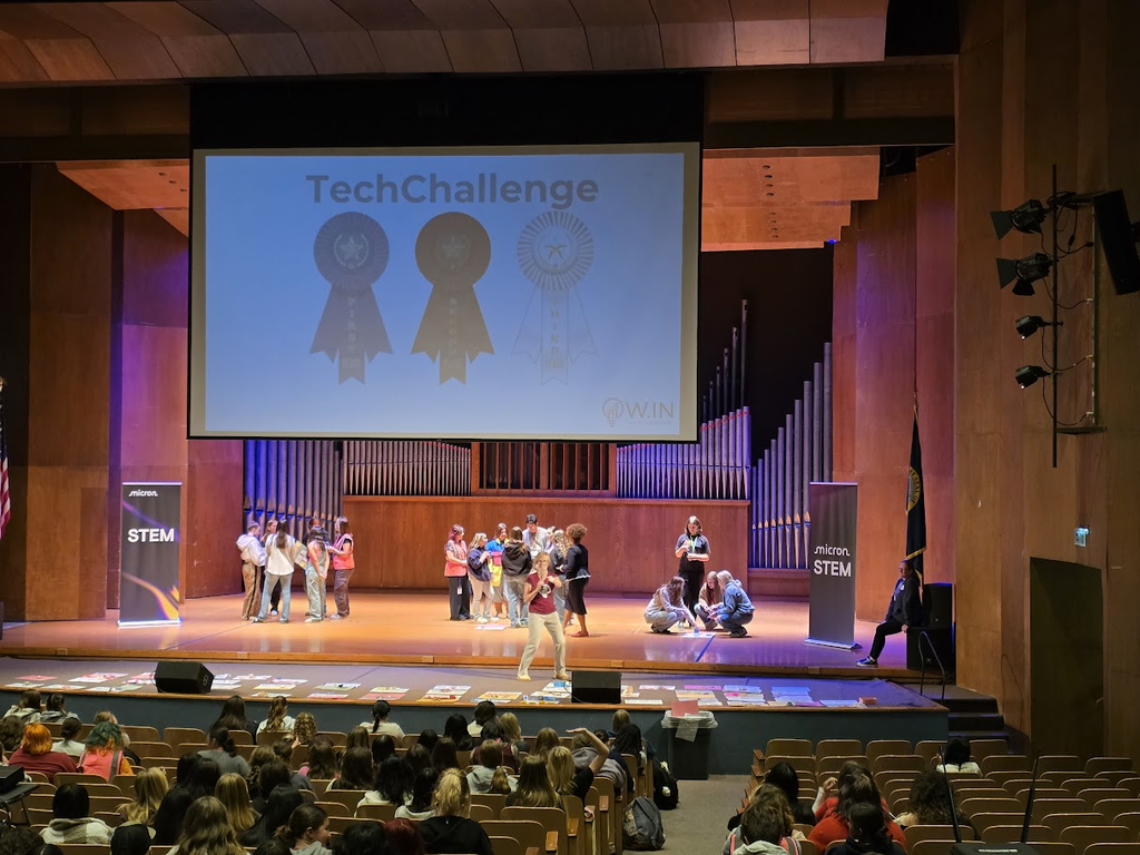 Students From CRHS and TFSH at SHE-TECH conference at the College of Idaho.