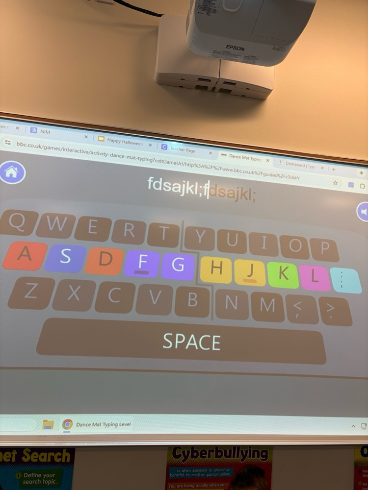 Computer class typing program demonstration