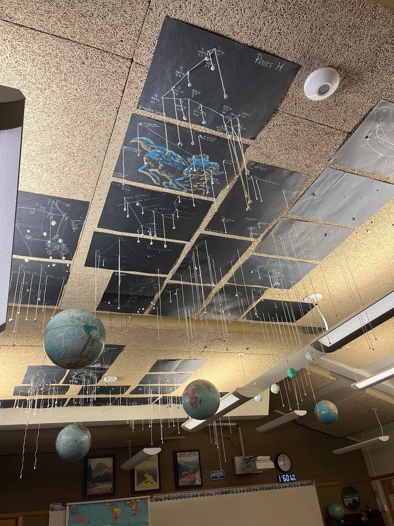 Accurate Three -dimensional constellations created by Mr. Greenwood's astronomy class.
