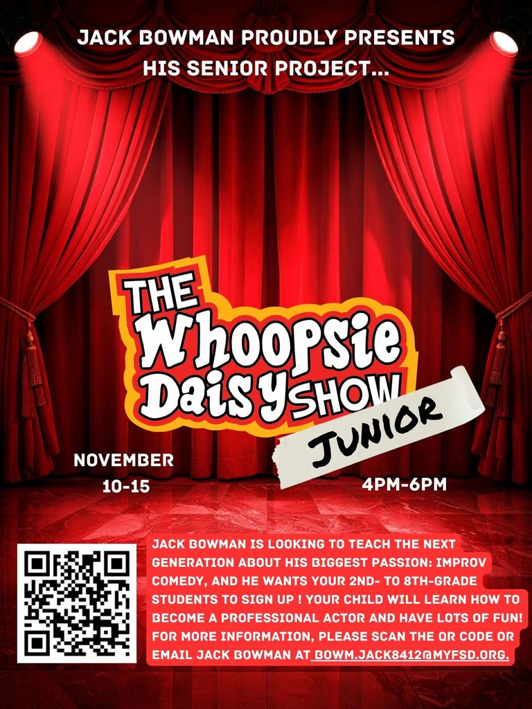 3 (1)The Whoopsie Daisy Show Junior November 10-15 from 4-6 PM