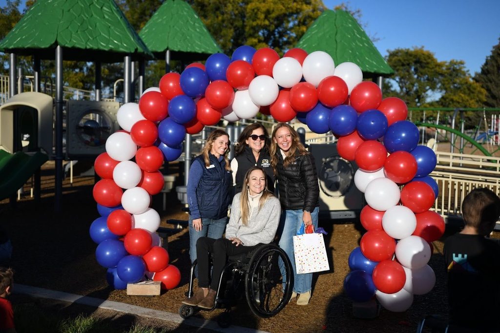 Ribbon cutting ceremony at Harrison Elementary for their new inclusive playground.