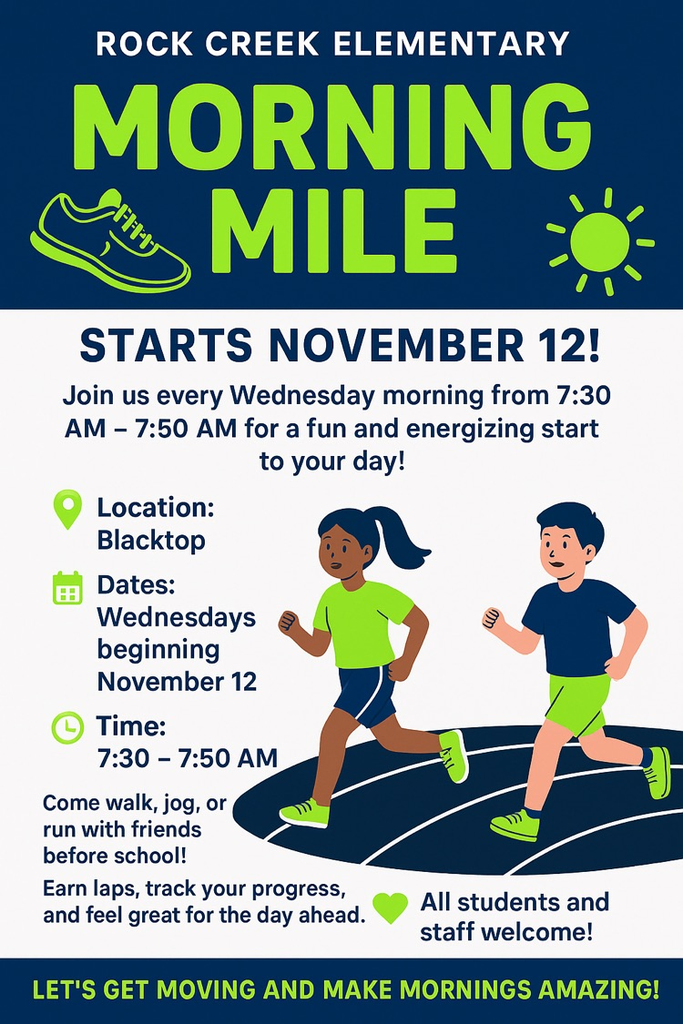 rock earn laps track your progress and feel great for the day ahead all students and staff welcome. Let’s get moving and make mornings amazing.