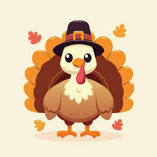 Picture of a turkey with a black pilgrim hat. 