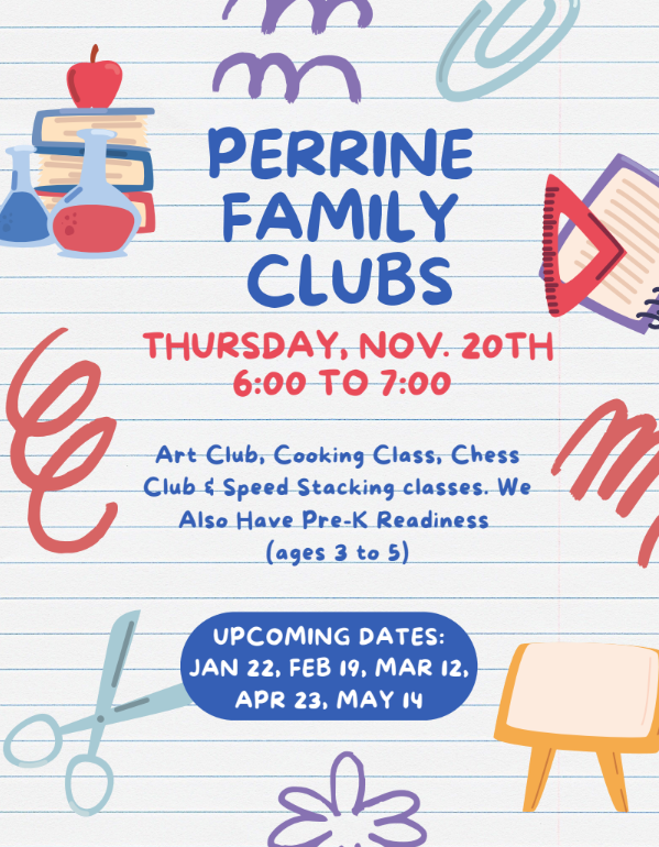 Flyer for November Family Club Night