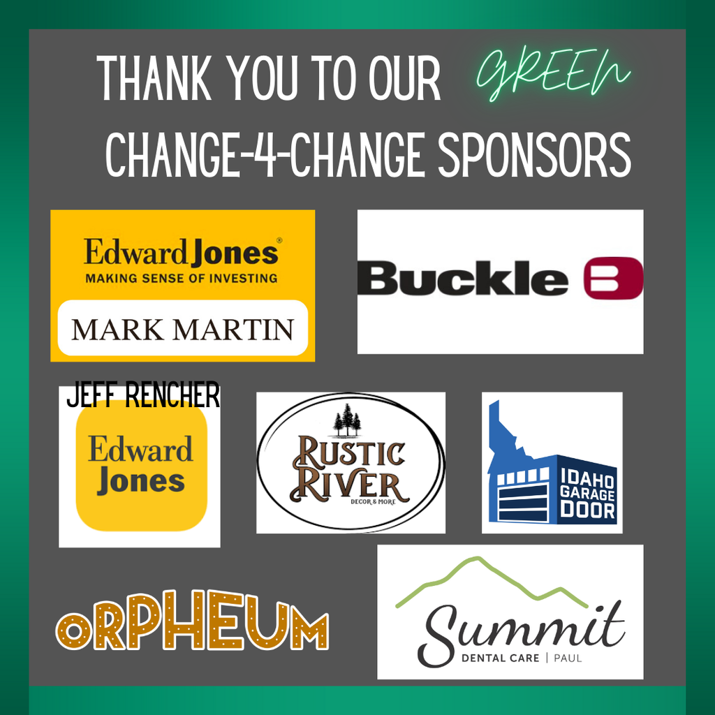 Thank you to our GREEN Change-4-Change Sponsors