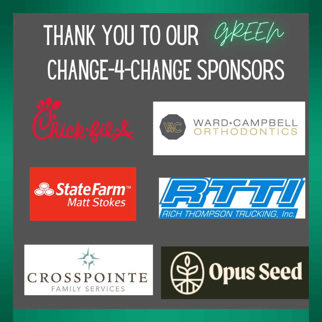Thank you to our GREEN Change-4-Change Sponsors