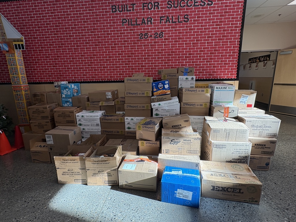 boxed food items for donation