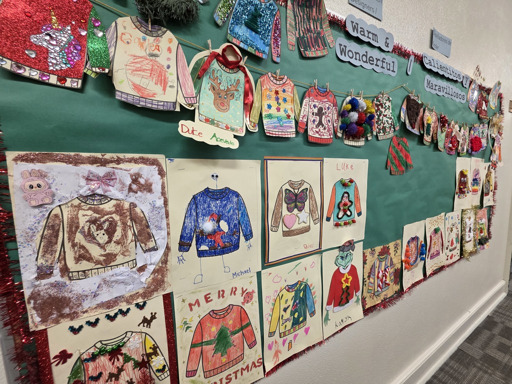 Christmas sweaters decorated by kids