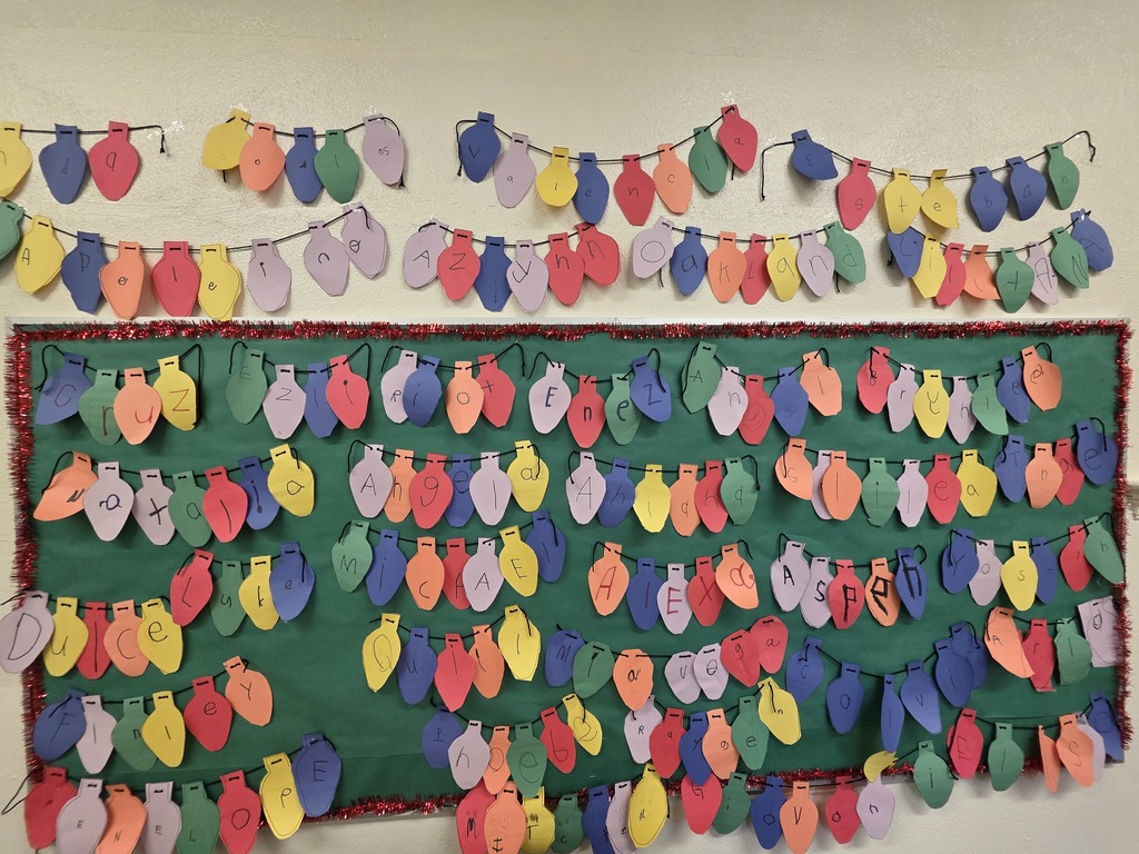 Christmas light artwork from kids