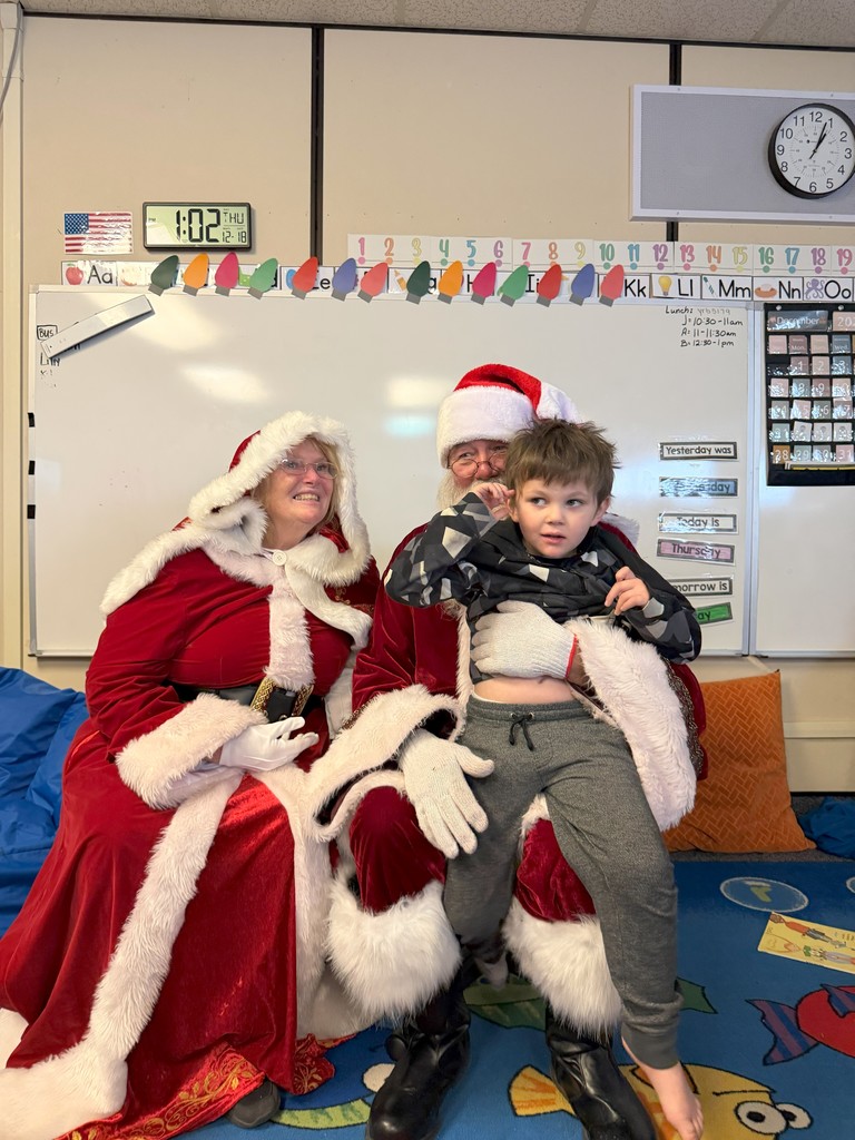 Student with Santa