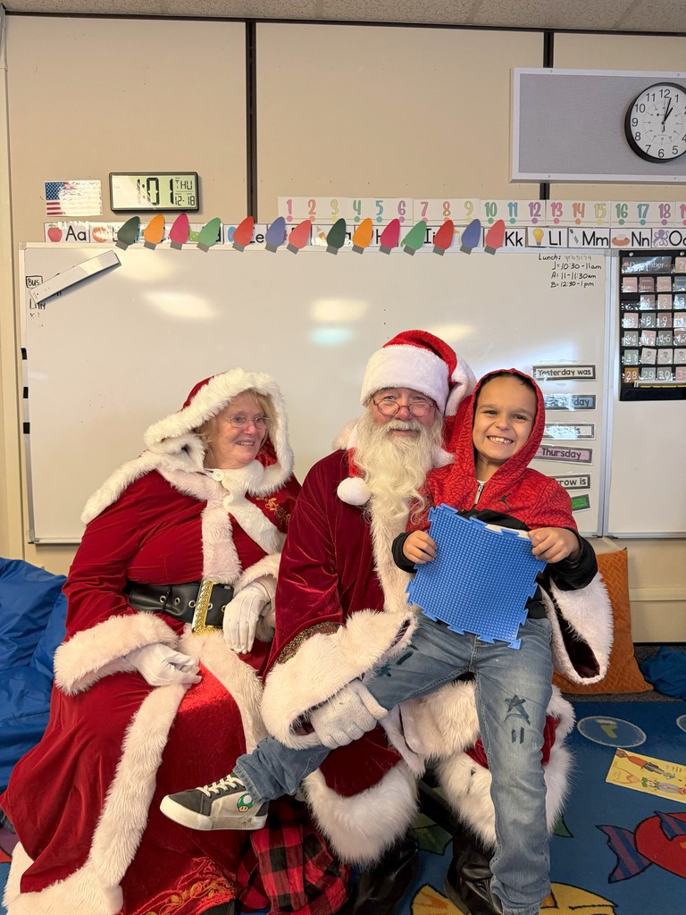 Student with Santa