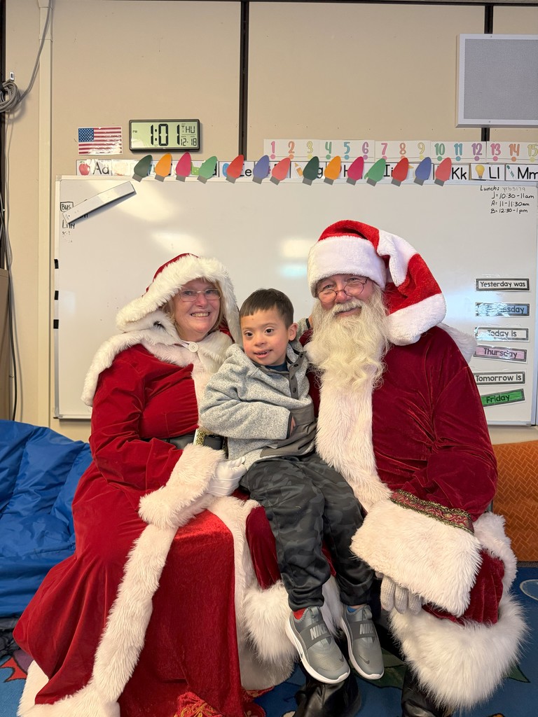 Student with Santa