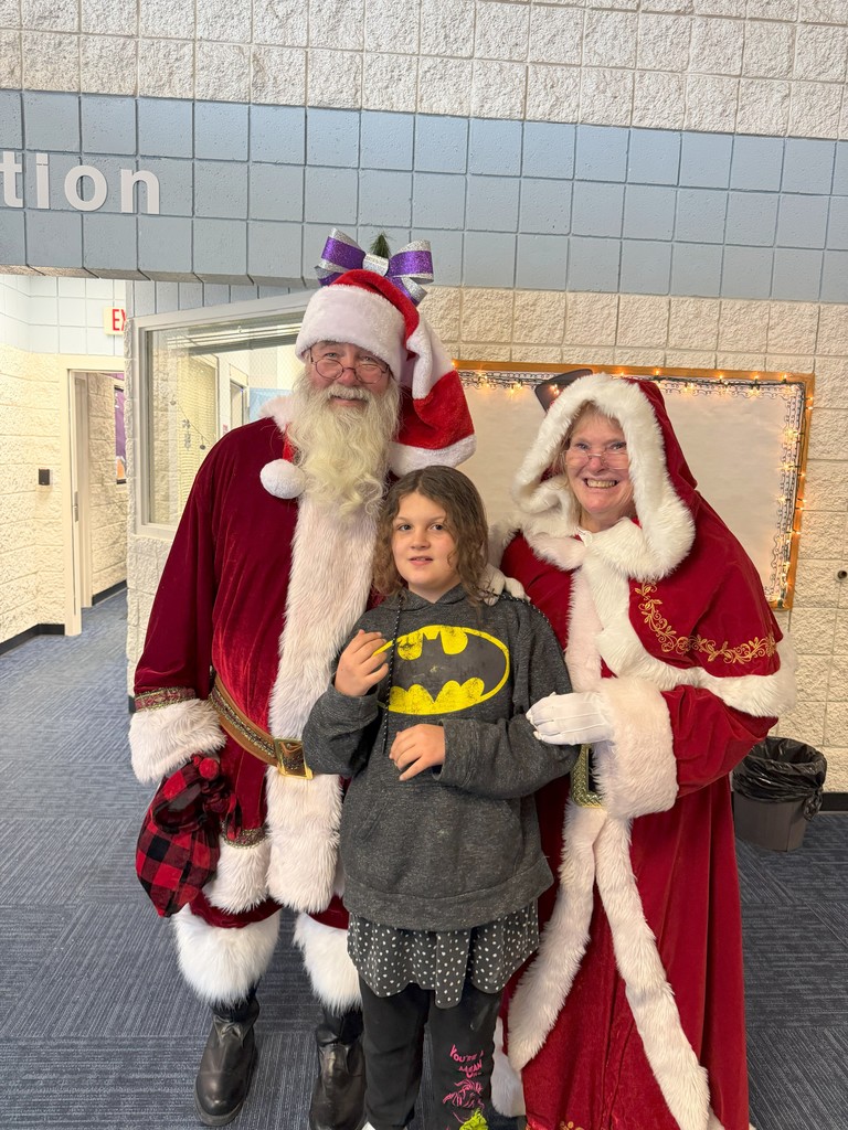 Student with Santa