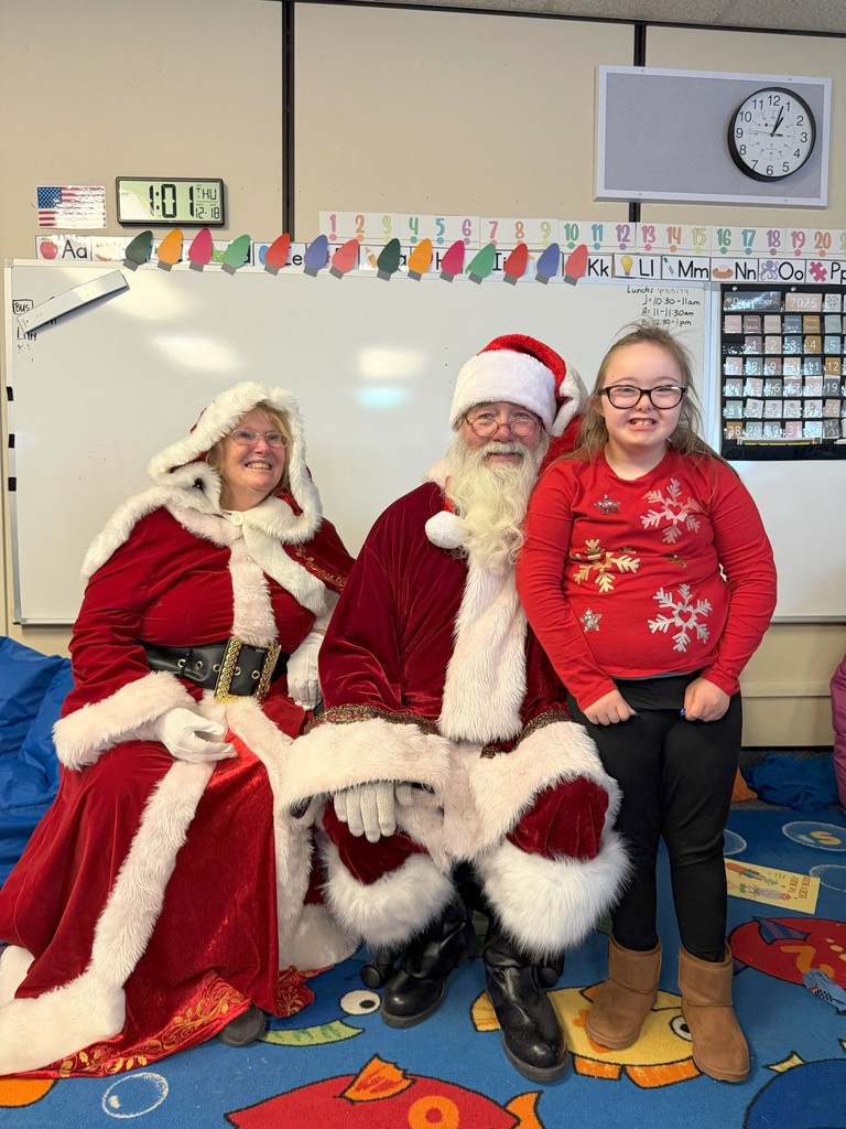 Student with Santa