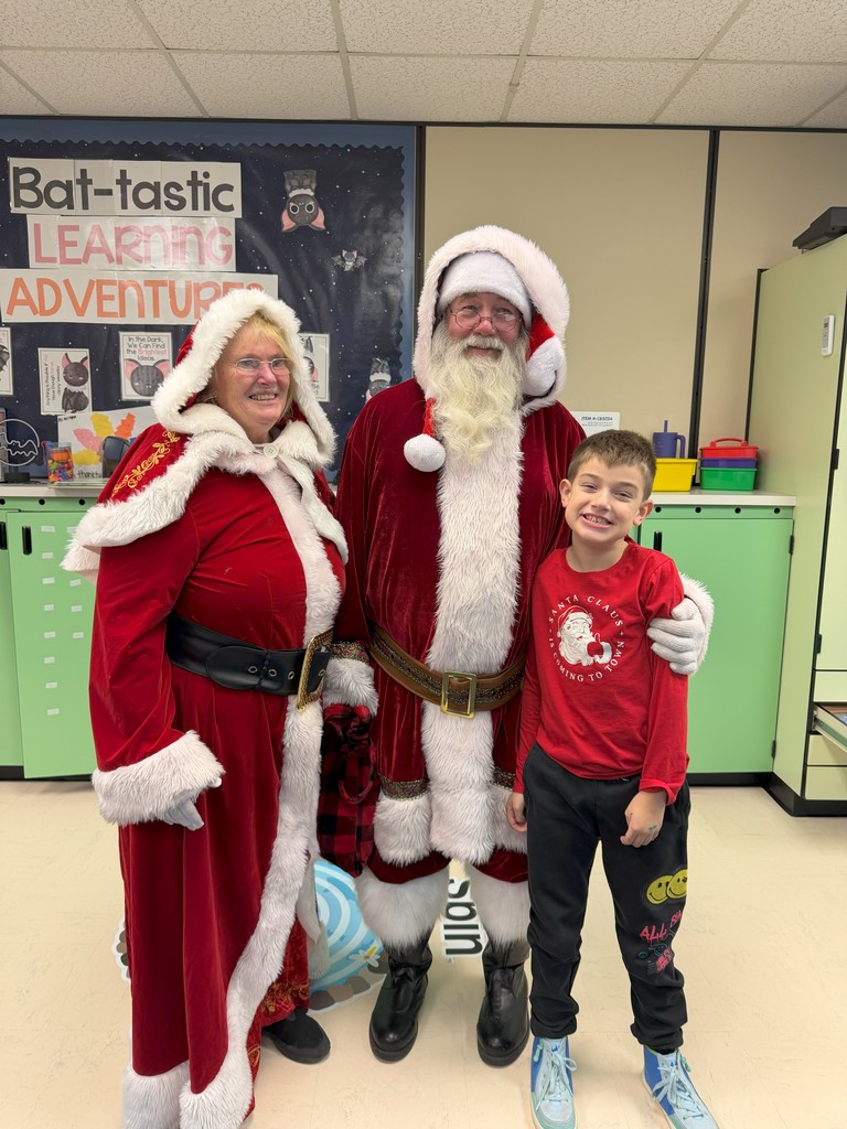 Student with Santa